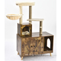 Reka Bentuk Baru Produk Kucing Borong Modern Cat Scratch Tree Cat Furniture Condo Tower Tower Box